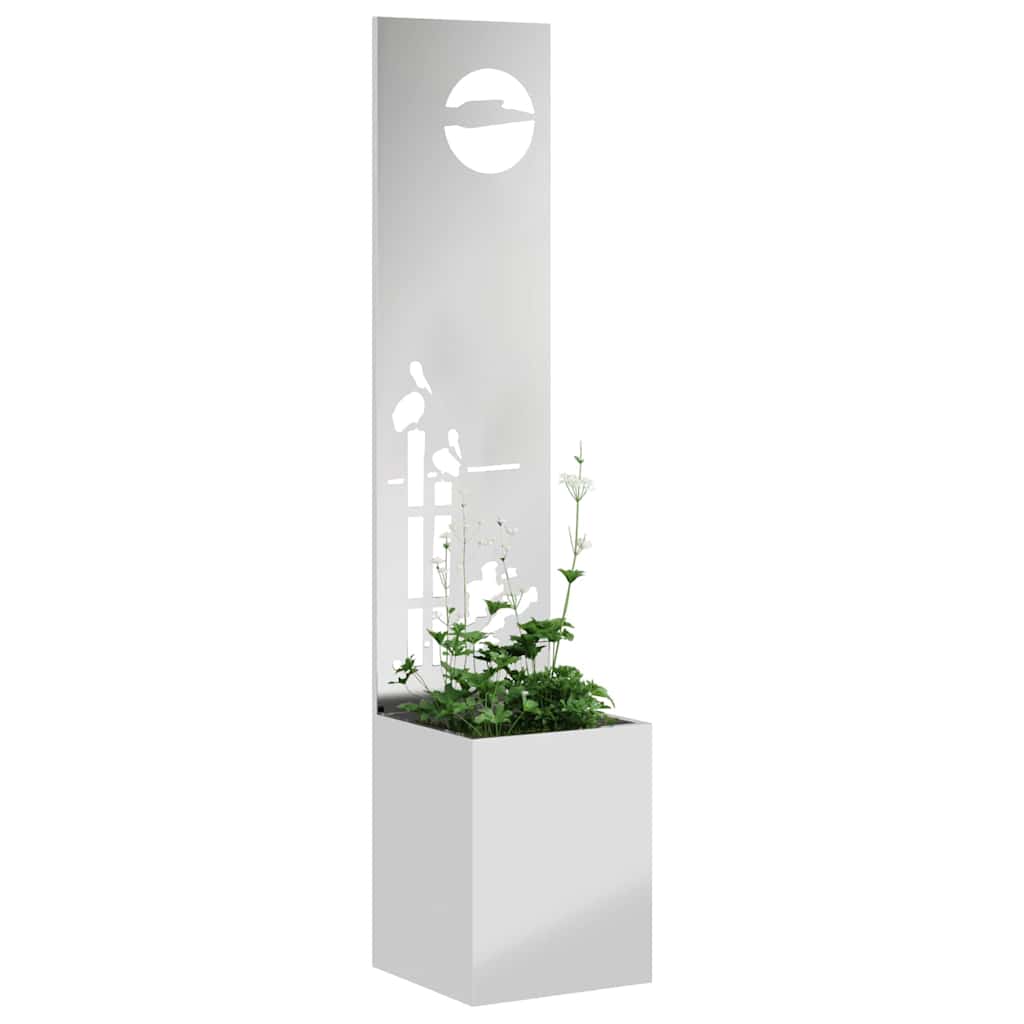 vidaXL Garden Privacy Screen Silver 32 x 32 x 150 cm Galvanised steel 3