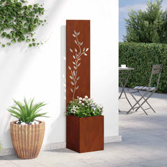 vidaXL Garden Privacy Screen Rusty 32 x 32 x 150 cm Weathering steel 4