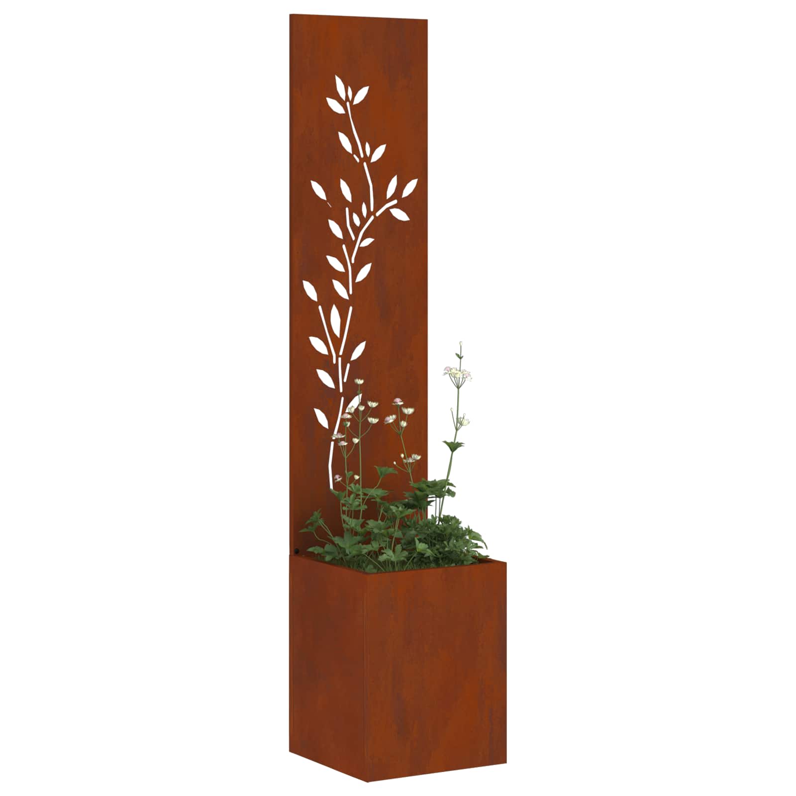 vidaXL Garden Privacy Screen Rusty 32 x 32 x 150 cm Weathering steel 3