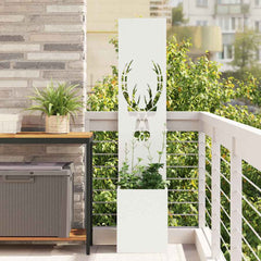 vidaXL Garden Privacy Screen White 32 x 32 x 150 cm Cold-rolled steel 1