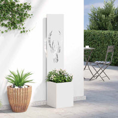 vidaXL Garden Privacy Screen White 32 x 32 x 150 cm Cold-rolled steel 4
