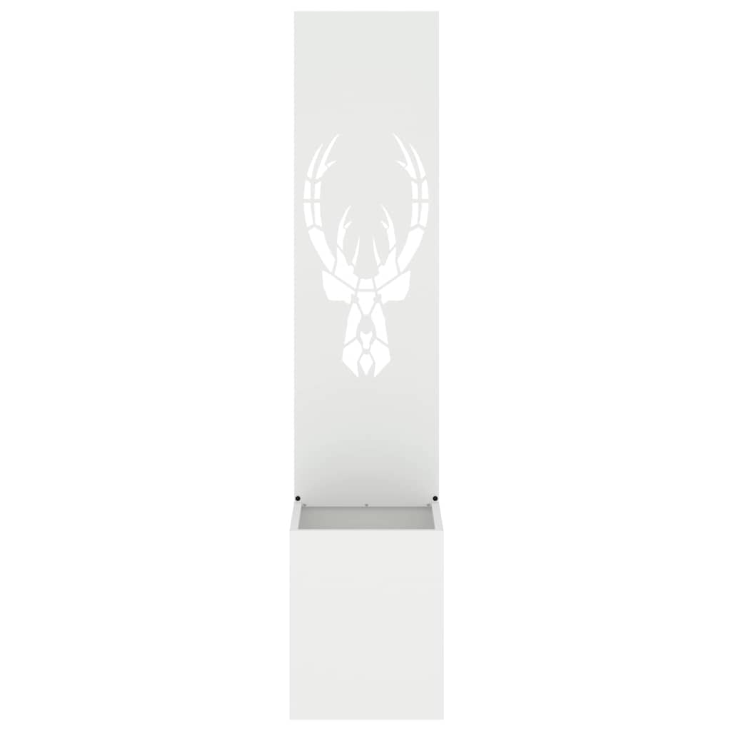 vidaXL Garden Privacy Screen White 32 x 32 x 150 cm Cold-rolled steel 5