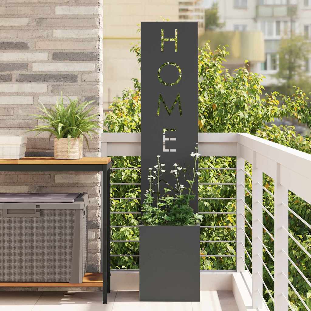 vidaXL Garden Privacy Screen Black 32 x 32 x 150 cm Cold-rolled steel 1