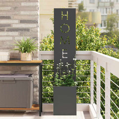 vidaXL Garden Privacy Screen Black 32 x 32 x 150 cm Cold-rolled steel 1