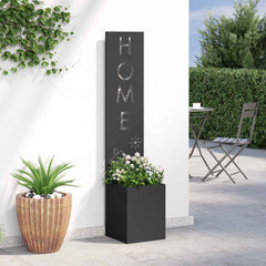 vidaXL Garden Privacy Screen Black 32 x 32 x 150 cm Cold-rolled steel 4