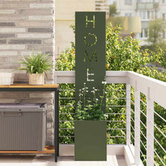 vidaXL Garden Privacy Screen Fretwork Olive green 32 x 32 x 150 cm 1