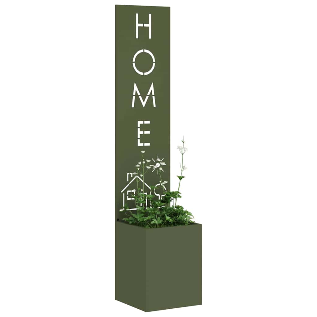 vidaXL Garden Privacy Screen Fretwork Olive green 32 x 32 x 150 cm 3