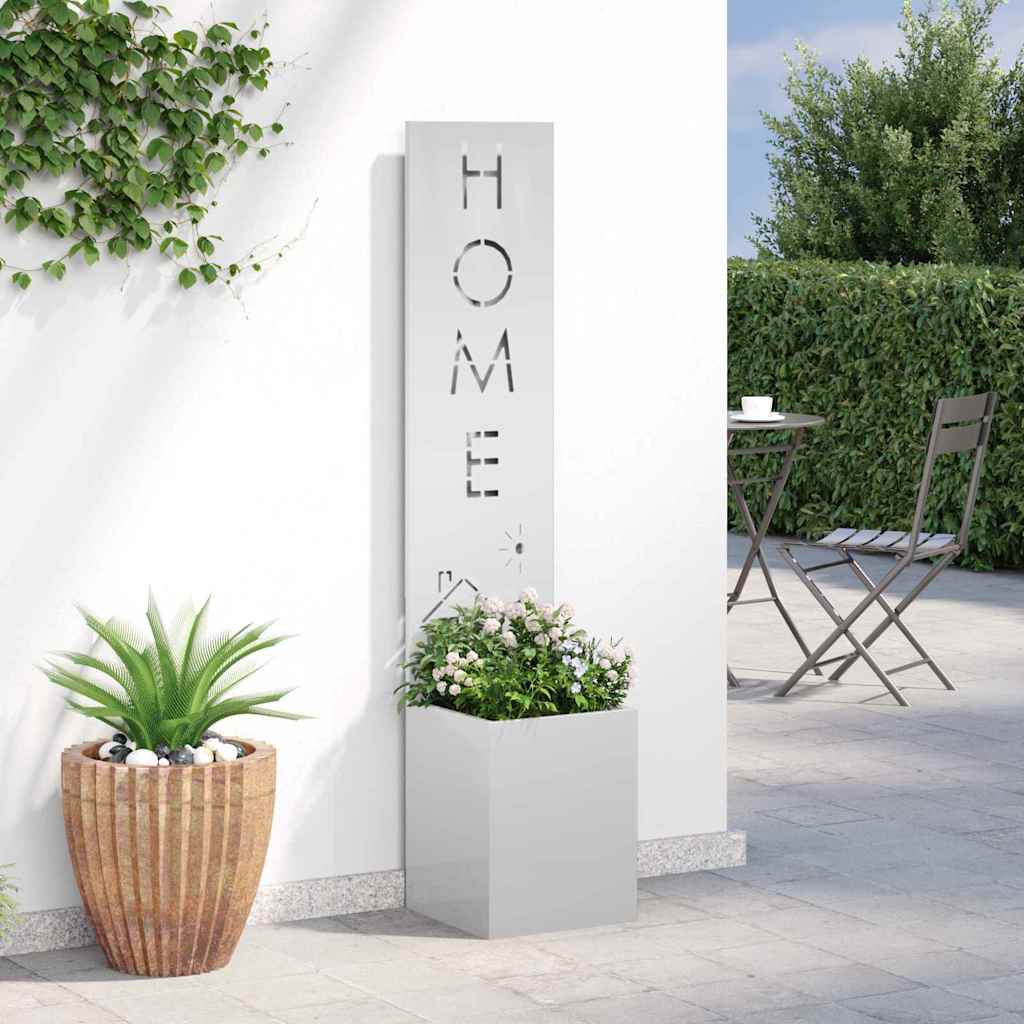 vidaXL Garden Privacy Screen Silver 32 x 32 x 150 cm Galvanised steel 4