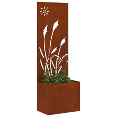 Garden Privacy Screen Rusty Weathering Steel