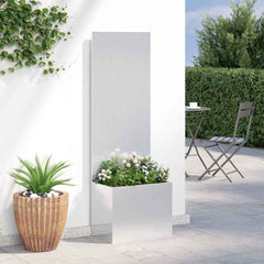 Garden Privacy Screen Sliver 50 x 32 x 150 cm Stainless Steel Blank