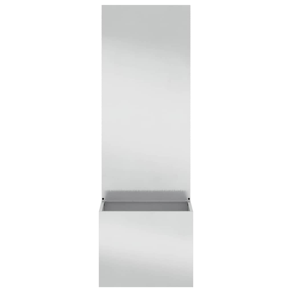 Garden Privacy Screen Sliver 50 x 32 x 150 cm Stainless Steel Blank
