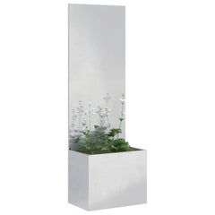 Garden Privacy Screen Sliver 50 x 32 x 150 cm Stainless Steel Blank