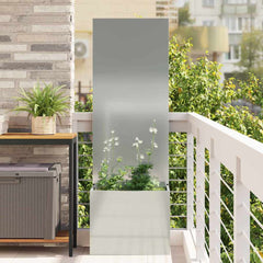 vidaXL Garden Privacy Screen Silver 50 x 32 x 150 cm Galvanised steel 1