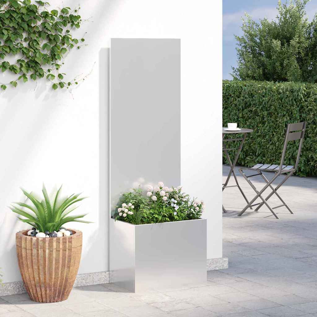 vidaXL Garden Privacy Screen Silver 50 x 32 x 150 cm Galvanised steel 4