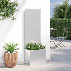vidaXL Garden Privacy Screen Silver 50 x 32 x 150 cm Galvanised steel 4