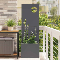 Garden Privacy Screen Fretwork 50 x 32 x 150 cm Anthracite Sunset