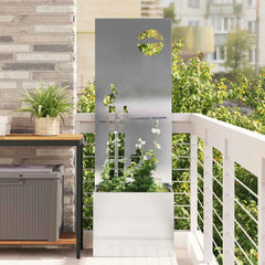 Garden Privacy Screen Sliver 50 x 32 x 150 cm Stainless Steel Sunset