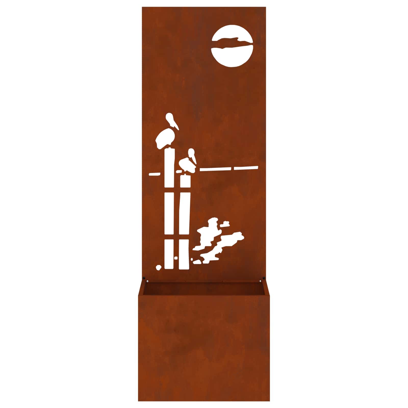 vidaXL Garden Privacy Screen Rusty 50 x 32 x 150 cm Weathering steel 6