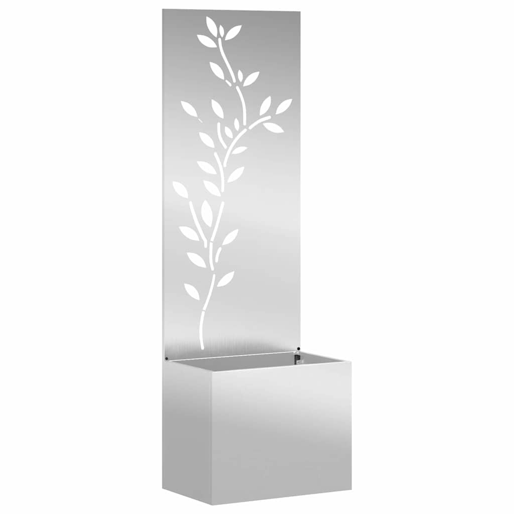 vidaXL Garden Privacy Screen Silver 50 x 32 x 150 cm Galvanised steel 2