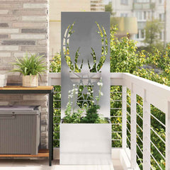 Garden Privacy Screen Sliver 50 x 32 x 150 cm Stainless Steel Reindeer