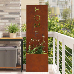 vidaXL Garden Privacy Screen Rusty 50 x 32 x 150 cm Weathering steel 1