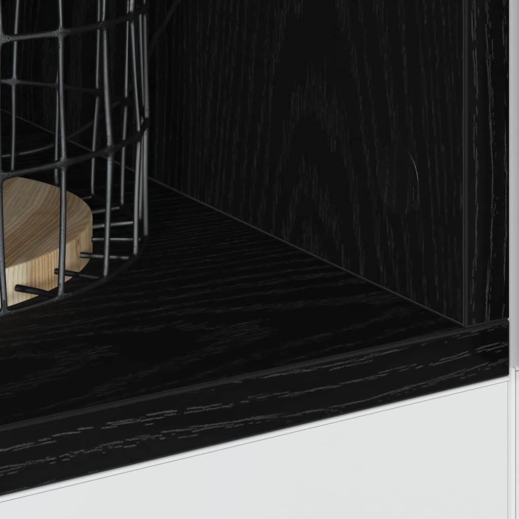 vidaXL Kitchen Base Cabinet Black oak 30 x 44.5 x 81.5 cm 4