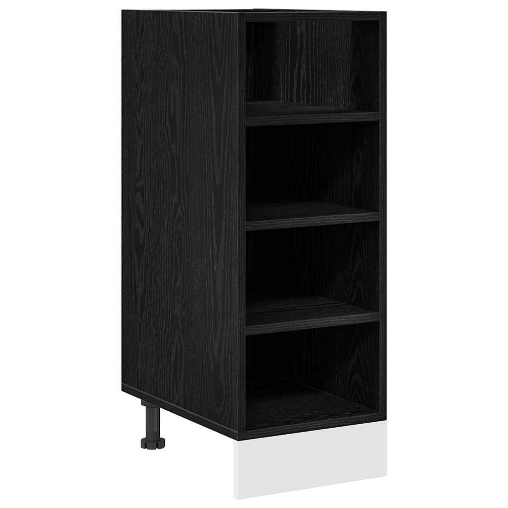vidaXL Kitchen Base Cabinet Black oak 30 x 44.5 x 81.5 cm 2