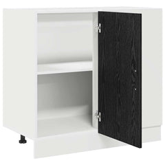 vidaXL Kitchen Corner Base Cabinet Black oak 86 x 46 x 81.5 cm 5