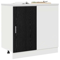 vidaXL Kitchen Corner Base Cabinet Black oak 86 x 46 x 81.5 cm 3