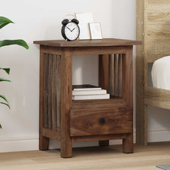 vidaXL Bedside Table Brown 30 x 30 x 47 cm Solid Reclaim Wood 1