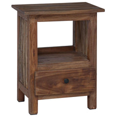 vidaXL Bedside Table Brown 30 x 30 x 47 cm Solid Reclaim Wood 2