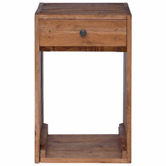 vidaXL Bedside Table Brown 63 x 30 x 79 cm Solid Mahogany Wood 5
