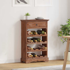 vidaXL Wine Rack 55 x 23 x 85 cm Solid Mahogany Wood 1