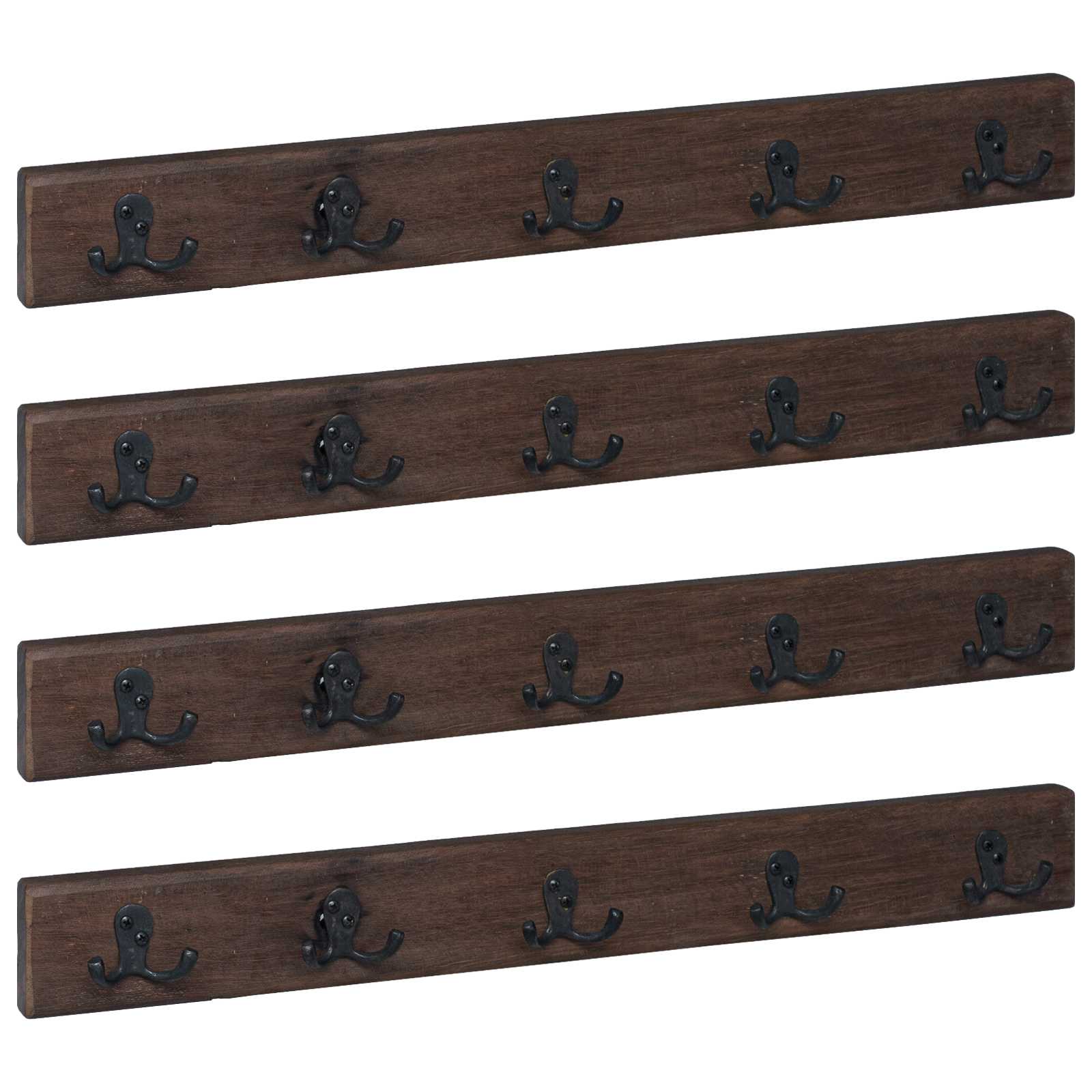 vidaXL Hanger Brown 60 x 7 x 8 cm Solid Reclaim Wood 2