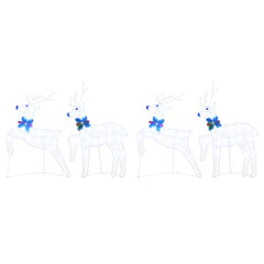 vidaXL LED Reindeers 4 pcs White 45 x 19 x 65 cm Fabric 6