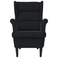 Armchair Velvet Black