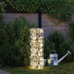 vidaXL Gabion Faucet 4 pcs Silver 25 x 25 x 100 cm Galvanised Steel 4