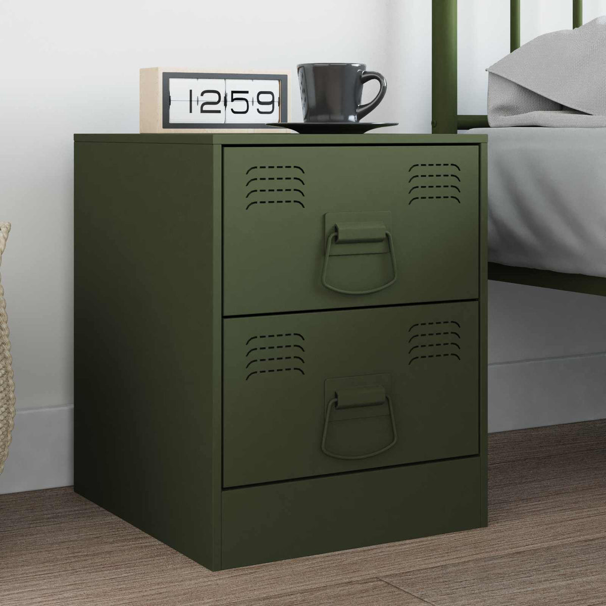 Cabinet Handles 85 x 45 mm Metal Olive green