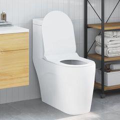 vidaXL Toilet Seat Adjustable White 50 x 36.5 x 5 cm Polypropylene 1
