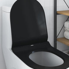 vidaXL Toilet Seat Adjustable Black 50 x 36.5 x 5 cm Polypropylene 4