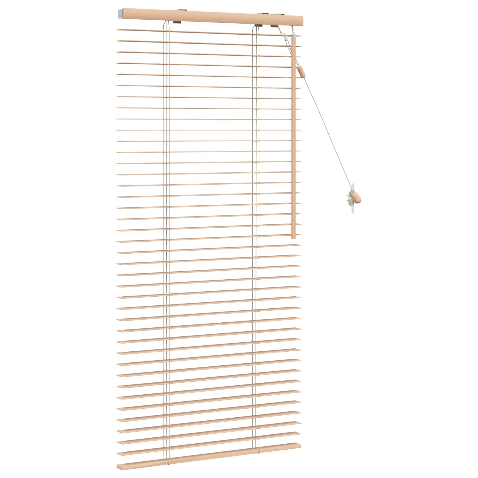 vidaXL Venetian Blind Oak Look 55 x 130 cm 35 mm Solid Paulownia Wood 3