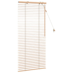 vidaXL Venetian Blind Oak Look 55 x 130 cm 35 mm Solid Paulownia Wood 3