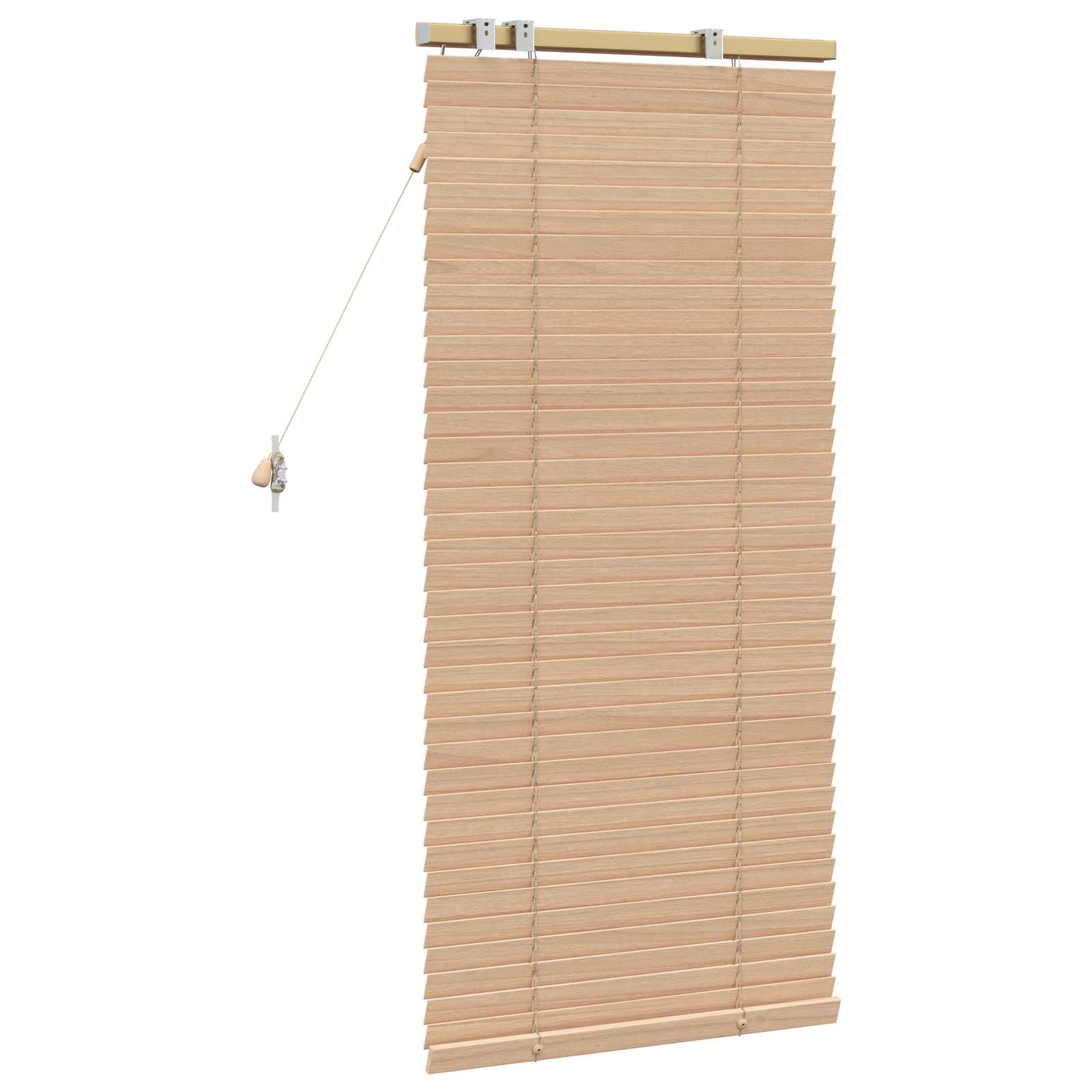 vidaXL Venetian Blind Oak Look 55 x 130 cm 35 mm Solid Paulownia Wood 4