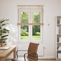 vidaXL Venetian Blind Oak Look 70 x 130 cm 35 mm Solid Paulownia Wood 1