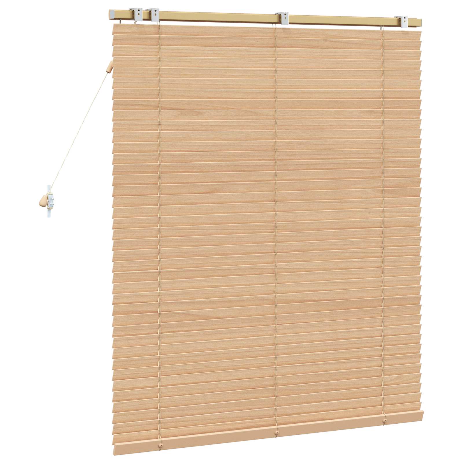 vidaXL Venetian Blind Oak Look 115 x 130 cm 35 mm Solid Paulownia Wood 4