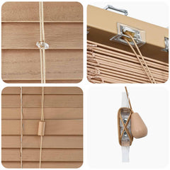 vidaXL Venetian Blind Oak Look 110 x 160 cm 35 mm Solid Paulownia Wood 6