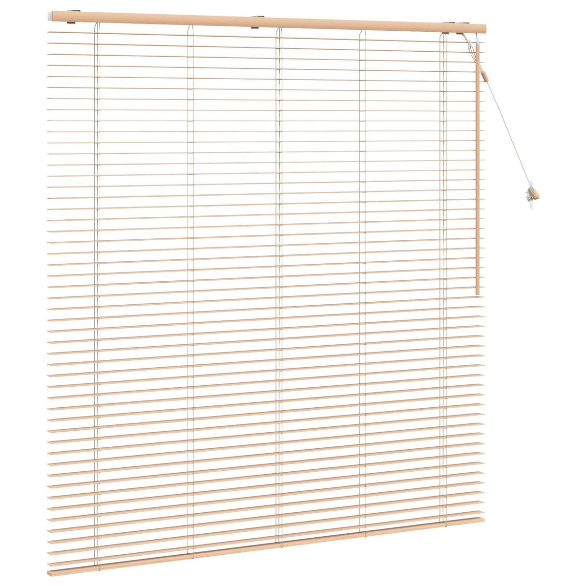 Venetian Blind 35 mm Solid Paulownia Wood Drop 160 cm Oak Look 155 cm