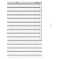 vidaXL Venetian Blind White 70 x 130 cm 35 mm Solid Paulownia Wood 2