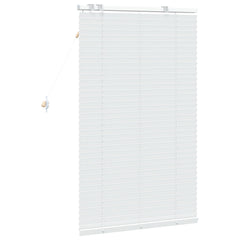 vidaXL Venetian Blind White 75 x 130 cm 35 mm Solid Paulownia Wood 4