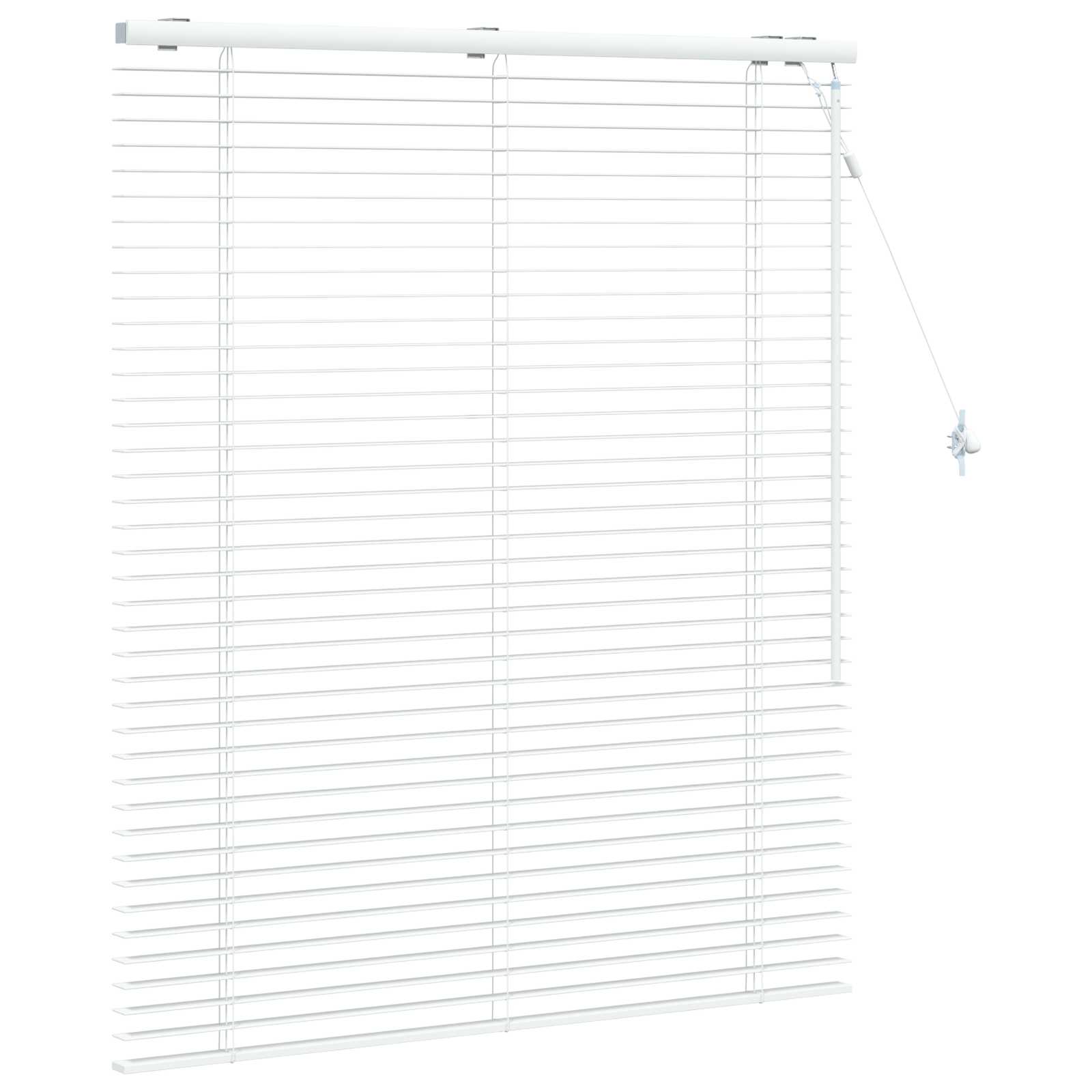 vidaXL Venetian Blind White 115 x 130 cm 35 mm Solid Paulownia Wood 3